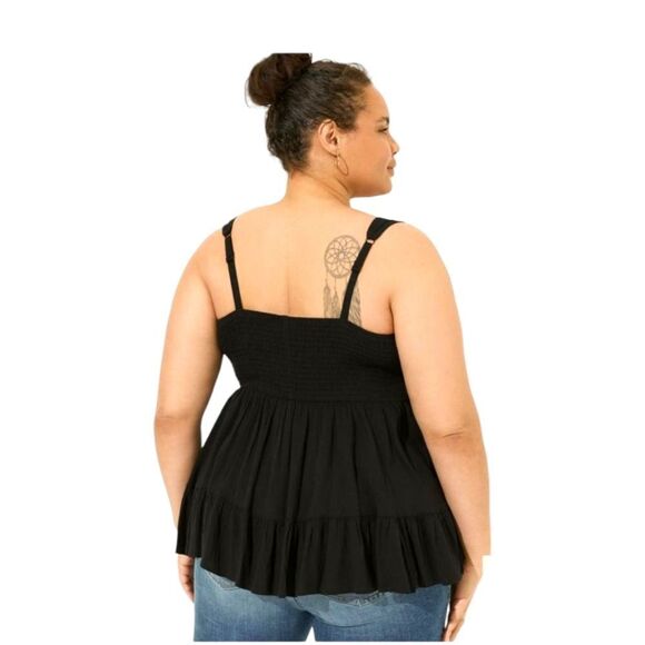 TORRID BLACK FIT & FLARE Rayon Slub Corset Tank Top Size 4X - Picture 5 of 10